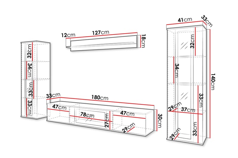 Gamal Tv-möbelset - Beige - Möbler - TV- & Mediamöbler - TV-möbelset