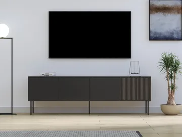 Gravendal TV-bänk 182x57 cm - Svart, valnöt - Möbler - TV- & Mediamöbler - TV-skåp