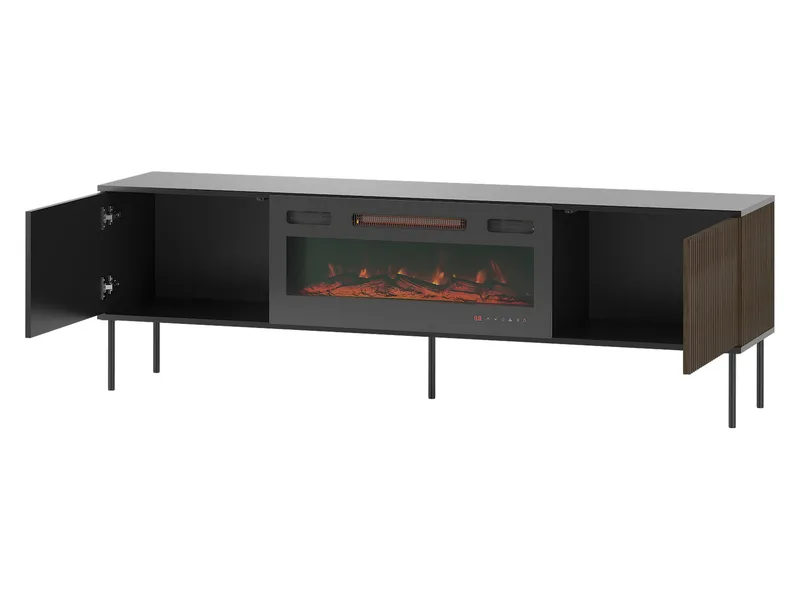 Gravendal TV-bänk 182x57 cm - Svart, valnöt - Möbler - TV- & Mediamöbler - TV-skåp