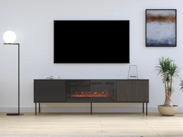 Gravendal TV-bänk 182x57 cm - Svart, valnöt - Möbler - TV- & Mediamöbler - TV-skåp