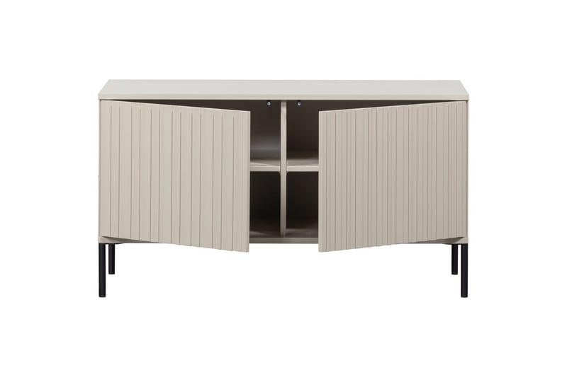 Gravure Golvstående Tv Bänk 100 cm med Förvaring i Målat Trä - Beige - Möbler - TV- & Mediamöbler - TV bänk & mediabänk