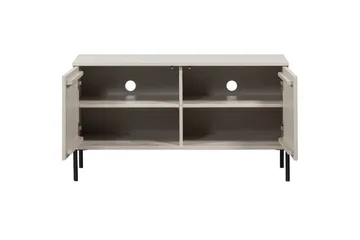 Gravure Golvstående Tv Bänk 100 cm med Förvaring i Målat Trä - Beige - Möbler - TV- & Mediamöbler - TV bänk & mediabänk
