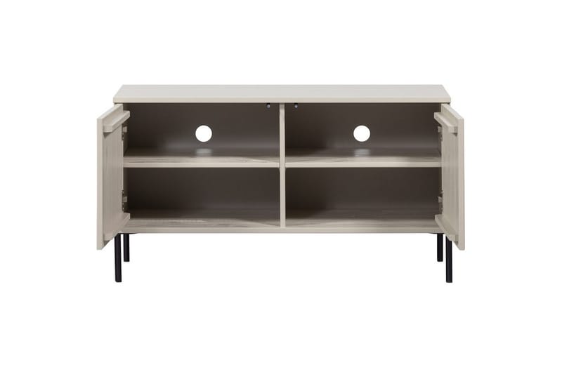 Gravure Golvstående Tv Bänk 100 cm med Förvaring i Målat Trä - Beige - Möbler - TV- & Mediamöbler - TV bänk & mediabänk