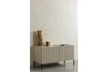 Gravure Golvstående Tv Bänk 100 cm med Förvaring i Målat Trä - Beige - Möbler - TV- & Mediamöbler - TV bänk & mediabänk