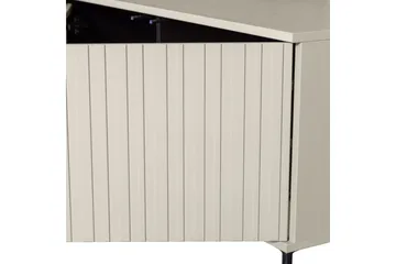 Gravure Golvstående Tv Bänk 150 cm med Förvaring i Mörkt Trä - Ljusbeige - Möbler - TV- & Mediamöbler - TV bänk & mediabänk