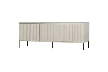Gravure Golvstående Tv Bänk 150 cm med Förvaring i Mörkt Trä - Ljusbeige - Möbler - TV- & Mediamöbler - TV bänk & mediabänk