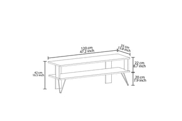 Greger Tv-bänk 120 cm - Grå - Möbler - TV- & Mediamöbler - TV bänk & mediabänk
