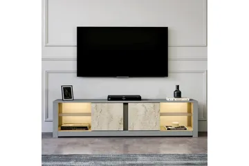 Griselda Tv-bänk 180 cm - Grå/Travertin - Möbler - TV- & Mediamöbler - TV bänk & mediabänk