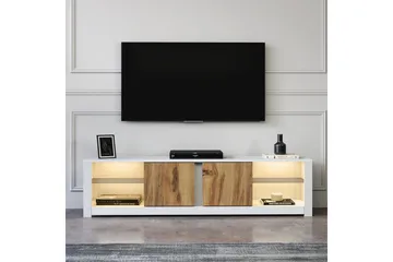 Griselda Tv-bänk 180 cm - Vit/Ek - Möbler - TV- & Mediamöbler - TV bänk & mediabänk