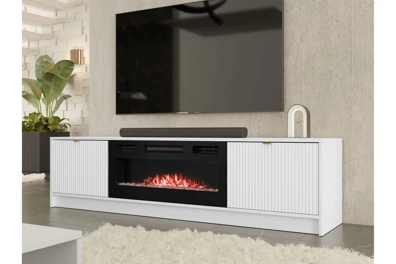 Gudelia Tv-bänk 182 cm - Vit - Möbler - TV- & Mediamöbler - TV bänk & mediabänk