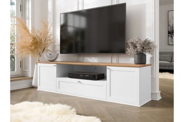 Hammerdal Tv-bänk 182 cm - Vit/Ek - Möbler - TV- & Mediamöbler - TV bänk & mediabänk