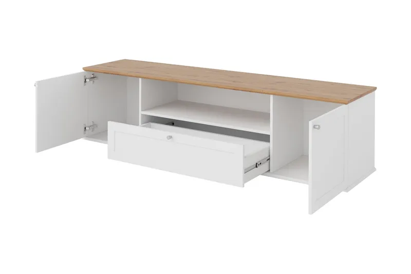 Hammerdal Tv-bänk 182 cm - Vit/Ek - Möbler - TV- & Mediamöbler - TV bänk & mediabänk