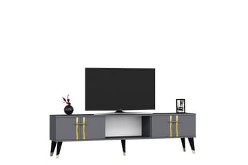 Harsum Tv-bänk 150 cm - Antracit/Guld - Möbler - TV- & Mediamöbler - TV bänk & mediabänk