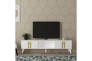 Harsum Tv-bänk 150 cm - Vit/Guld - Möbler - TV- & Mediamöbler - TV bänk & mediabänk