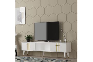 Harsum Tv-bänk 150 cm - Vit/Guld - Möbler - TV- & Mediamöbler - TV bänk & mediabänk