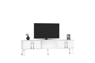 Harsum Tv-bänk 150 cm - Vit/Silver - Möbler - TV- & Mediamöbler - TV bänk & mediabänk