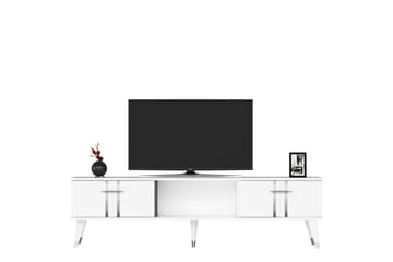 Harsum Tv-bänk 150 cm - Vit/Silver - Möbler - TV- & Mediamöbler - TV bänk & mediabänk