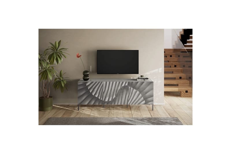 Hawell Tv-Bänk 181 cm - Grå - Möbler - TV- & Mediamöbler - TV bänk & mediabänk