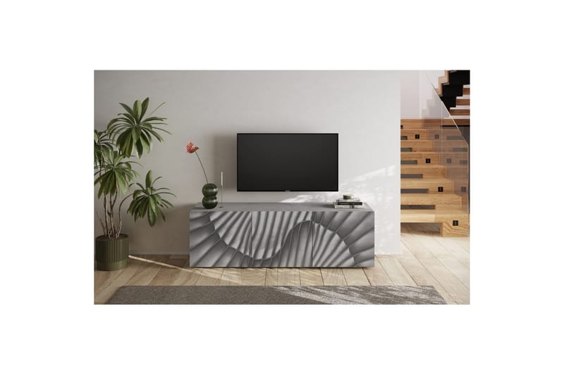 Hawell Tv-Bänk 181 cm - Grå - Möbler - TV- & Mediamöbler - TV bänk & mediabänk