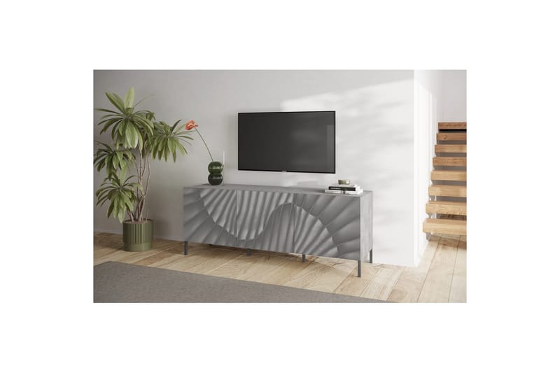Hawell Tv-Bänk 181 cm - Grå - Möbler - TV- & Mediamöbler - TV bänk & mediabänk