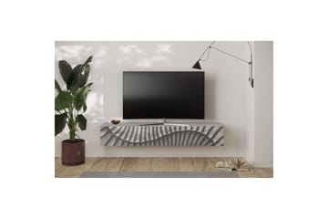 Hawell Vägghängd Tv-Bänk 180 cm - Grå - Möbler - TV- & Mediamöbler - TV bänk & mediabänk