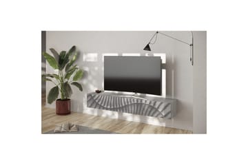 Hawell Vägghängd Tv-Bänk 180 cm - Grå - Möbler - TV- & Mediamöbler - TV bänk & mediabänk