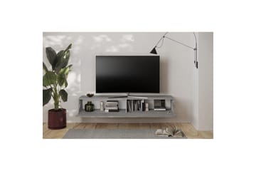Hawell Vägghängd Tv-Bänk 180 cm - Grå - Möbler - TV- & Mediamöbler - TV bänk & mediabänk