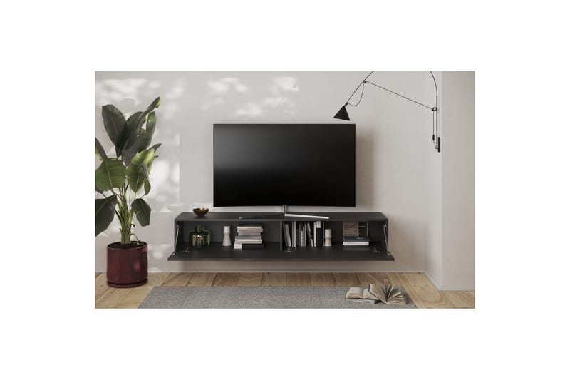 Hawell Vägghängd Tv-Bänk 180 cm - Mörkgrå - Möbler - TV- & Mediamöbler - TV bänk & mediabänk