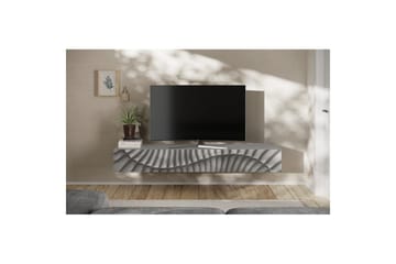 Hawell Vägghängd Tv-Bänk 210 cm - Grå - Möbler - TV- & Mediamöbler - TV bänk & mediabänk