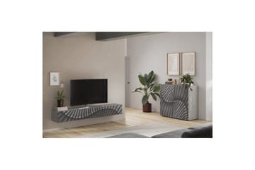 Hawell Vägghängd Tv-Bänk 210 cm - Grå - Möbler - TV- & Mediamöbler - TV bänk & mediabänk