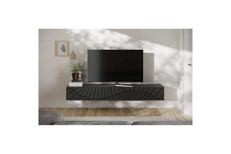 Hawell Vägghängd Tv-Bänk 210 cm - Mörkgrå - Möbler - TV- & Mediamöbler - TV bänk & mediabänk