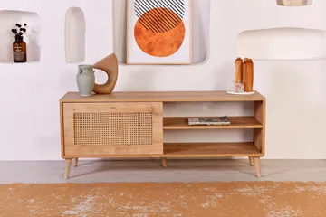 Hazeran Tv-bänk 138 cm - Ek - Möbler - TV- & Mediamöbler - TV bänk & mediabänk