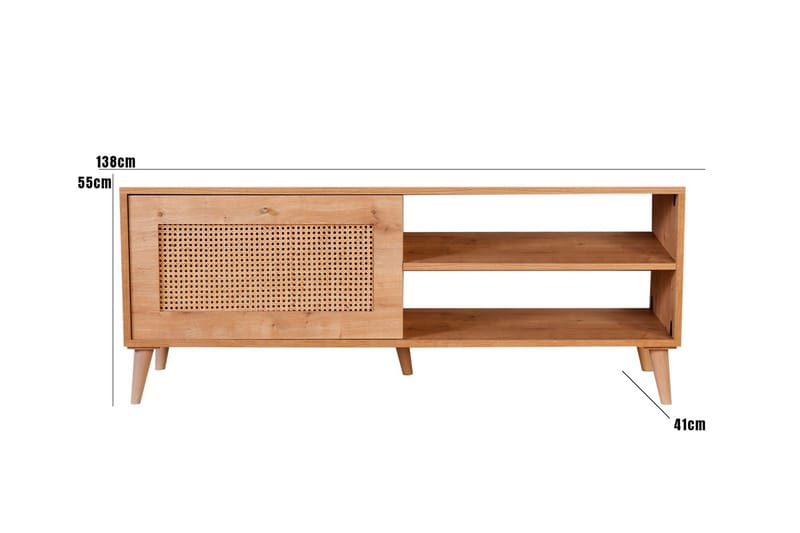 Hazeran Tv-bänk 138 cm - Ek - Möbler - TV- & Mediamöbler - TV bänk & mediabänk