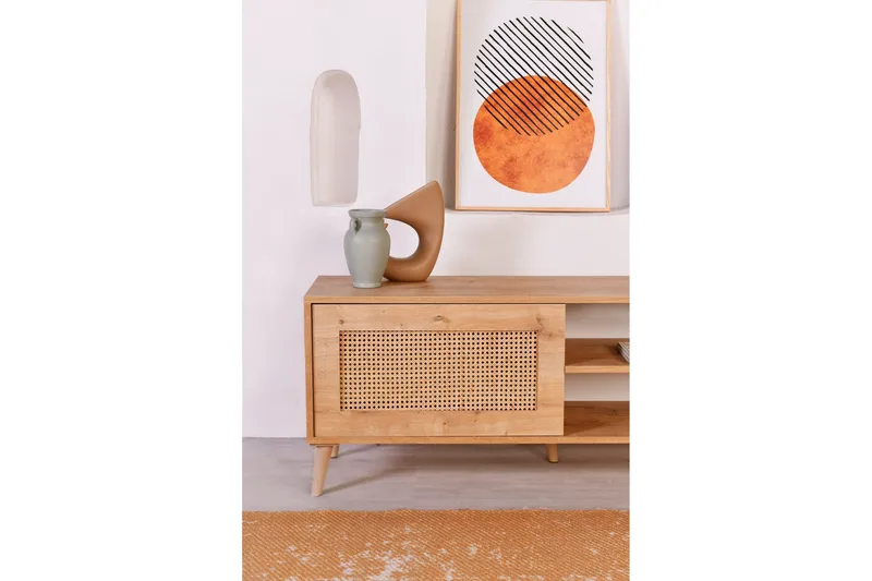 Hazeran Tv-bänk 138 cm - Ek - Möbler - TV- & Mediamöbler - TV bänk & mediabänk