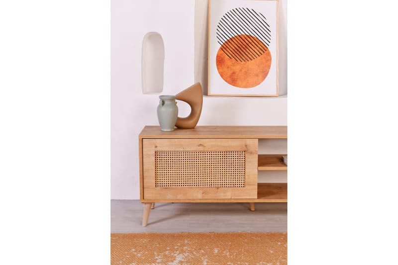 Hazeran Tv-bänk 138 cm - Ek - Möbler - TV- & Mediamöbler - TV bänk & mediabänk