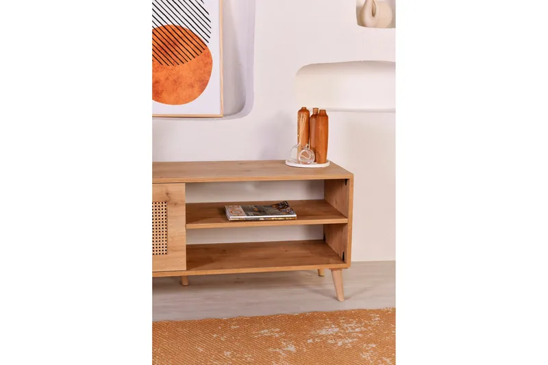 Hazeran Tv-bänk 138 cm - Ek - Möbler - TV- & Mediamöbler - TV bänk & mediabänk