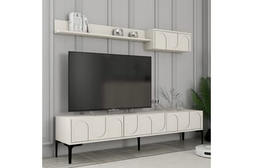Hazim Tv-bänk 180 cm - Cream/Svart - Möbler - TV- & Mediamöbler - TV bänk & mediabänk