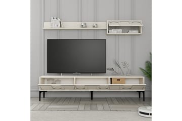 Hazim Tv-bänk 180 cm - Cream/Svart - Möbler - TV- & Mediamöbler - TV bänk & mediabänk