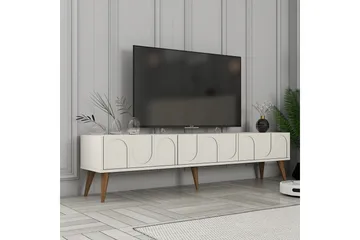 Hazim Tv-bänk 180 cm - Cream/Valnöt - Möbler - TV- & Mediamöbler - TV bänk & mediabänk