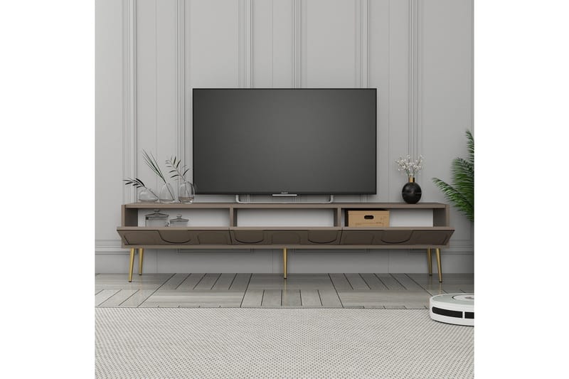 Hazim Tv-bänk 180 cm - Guld - Möbler - TV- & Mediamöbler - TV bänk & mediabänk