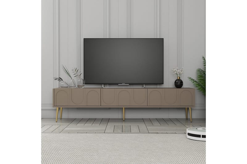 Hazim Tv-bänk 180 cm - Guld - Möbler - TV- & Mediamöbler - TV bänk & mediabänk