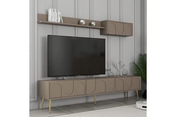 Hazim Tv-bänk 180 cm - Guld - Möbler - TV- & Mediamöbler - TV bänk & mediabänk