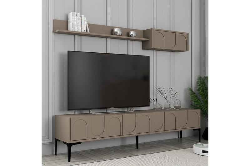 Hazim Tv-bänk 180 cm - Svart - Möbler - TV- & Mediamöbler - TV bänk & mediabänk