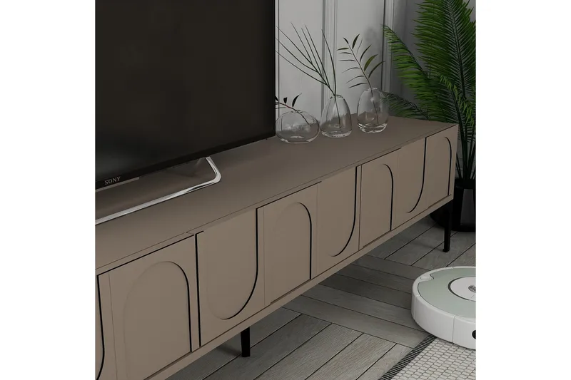 Hazim Tv-bänk 180 cm - Valnöt - Möbler - TV- & Mediamöbler - TV bänk & mediabänk