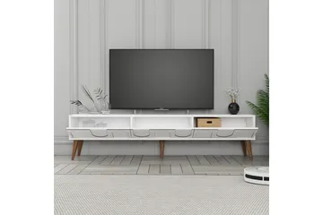 Hazim Tv-bänk 180 cm - Vit/Valnöt - Möbler - TV- & Mediamöbler - TV bänk & mediabänk