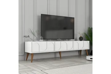 Hazim Tv-bänk 180 cm - Vit/Valnöt - Möbler - TV- & Mediamöbler - TV bänk & mediabänk