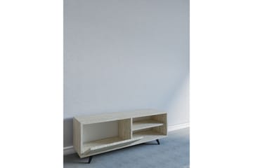 Hazle Golvstående Tv Bänk 120 cm med Förvaring i Trä - Beige - Möbler - TV- & Mediamöbler - TV bänk & mediabänk