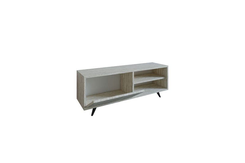 Hazle Golvstående Tv Bänk 120 cm med Förvaring i Trä - Beige - Möbler - TV- & Mediamöbler - TV bänk & mediabänk