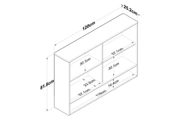 Heba Tv-skåp 120 cm - Vit - Möbler - TV- & Mediamöbler - TV-skåp