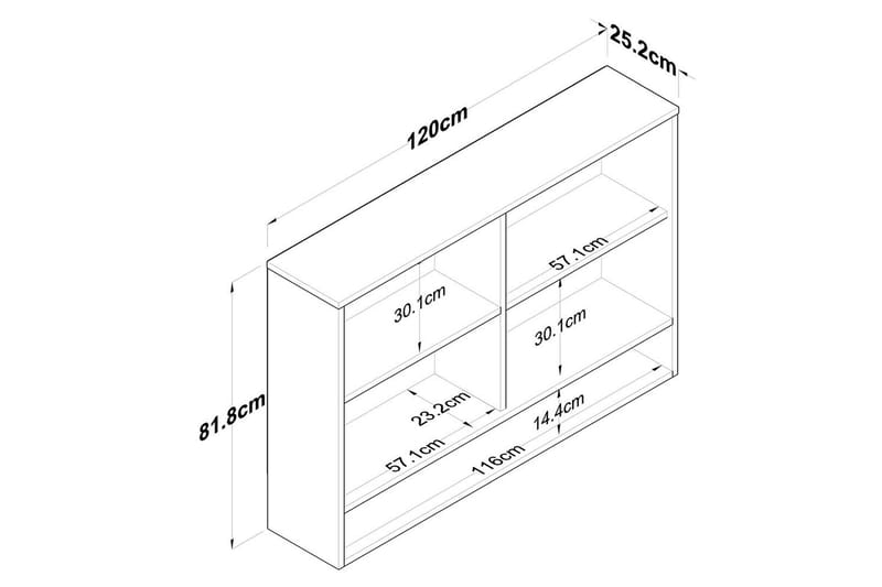 Heba Tv-skåp 120 cm - Vit - Möbler - TV- & Mediamöbler - TV-skåp